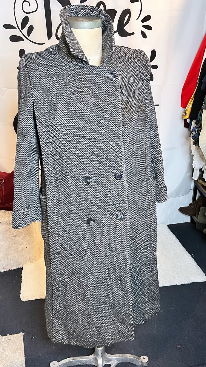 Gray Full Length Coat