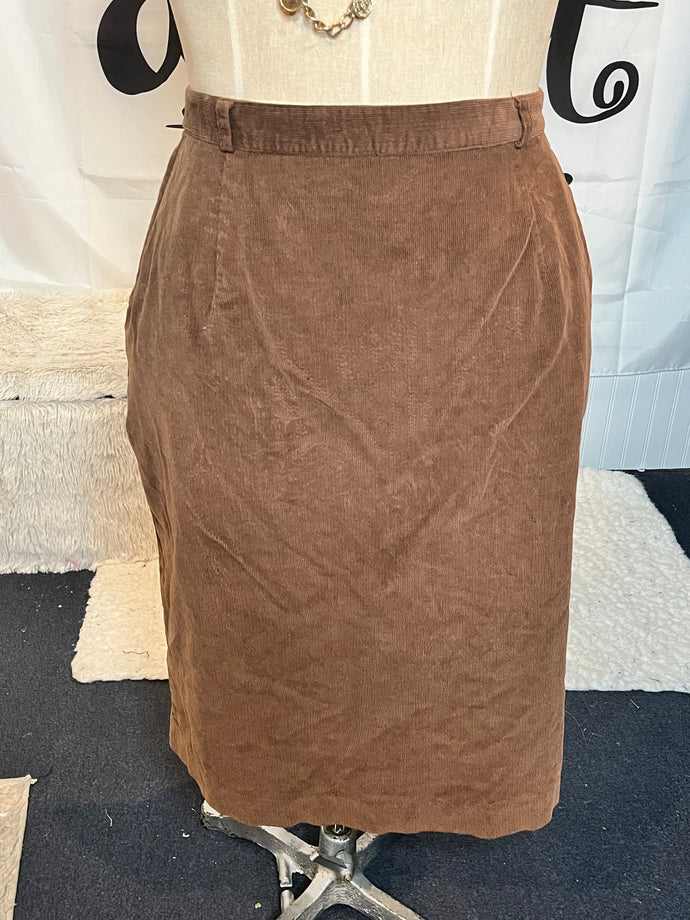 Brown Corduroy Skirt