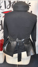 Load image into Gallery viewer, “She Chic” Vegan Snakeskin Peplum Belt
