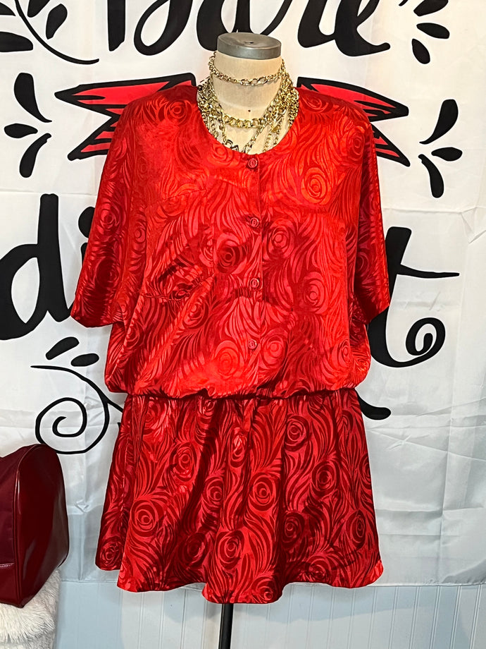 Red Swirl Vintage Dress