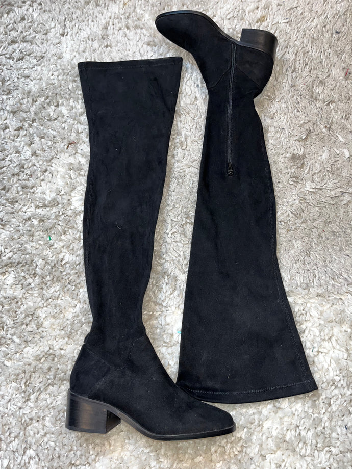 Faux Suede Thigh High Boots