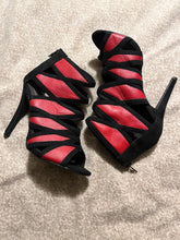 Load image into Gallery viewer, Red and Black Diamond Heels
