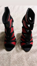 Load image into Gallery viewer, Red and Black Diamond Heels
