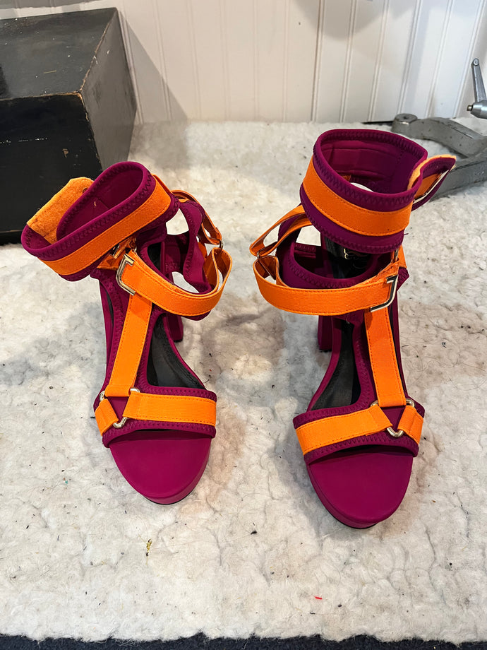 Colorblock Platform Heels