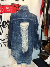 Load image into Gallery viewer, Dark Denim Distressed Jacket
