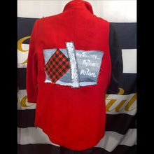 Load image into Gallery viewer, Red Denim One Sleeve “JustBlaze” Blazer
