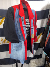 Load image into Gallery viewer, Red Denim One Sleeve “JustBlaze” Blazer
